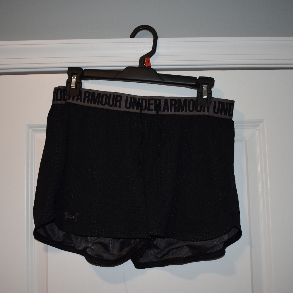 under armor shorts, no pockets